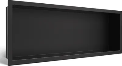 Produktbild von WALL-BOX ONE Czarna Półka wnękowa 60x20x10 cm ze Stali Nierdzewnej AISI 304, Wodoszczelna z Teflonową Powłoką, Producent Balneo