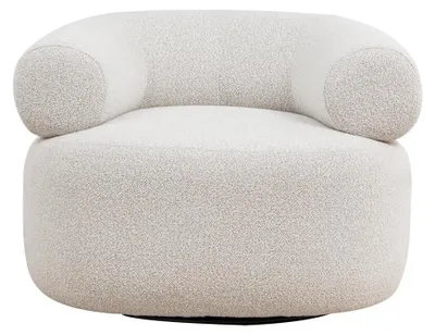 Produktbild von Drehsessel Alessa aus Teddy Bouclé - Weiß