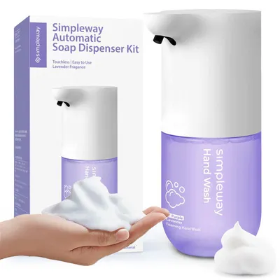 Productafbeelding van SIMPLEWAY automatische schuimzeepdispenser met Lavender Purple-zeepvloeistof