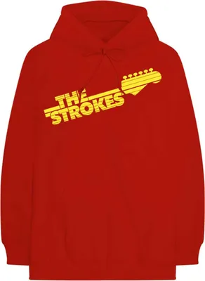 Obrázek produktu pro The Strokes - Mikina s kapucí a logem pro muže/dámy Uni RO4988 (L) (Červená)