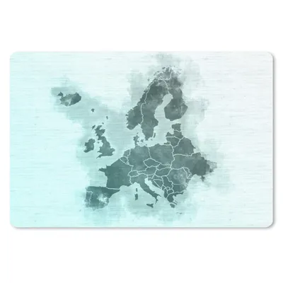 Produktbild von MuchoWow® Schreibtischunterlage Karte - Europa - Grün 60x40 cm - XXL Mauspad - Großes Mauspad