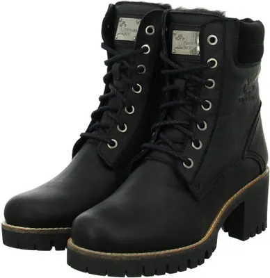 Produktbild von Panama Jack  Damenschuhe Stiefel Gefüttert Schnürstiefel Schwarz Freizeit