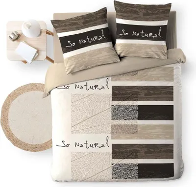 Immagine prodotto di Set di biancheria da letto - Douceur d'Intérieur - SO NATURAL - Cotone - Beige