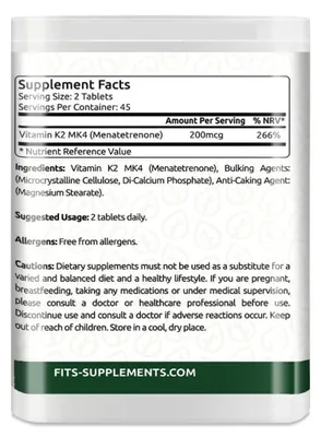 Obrázok produktu pre Vitamín K2 MK4 100 µg, 90 tabliet