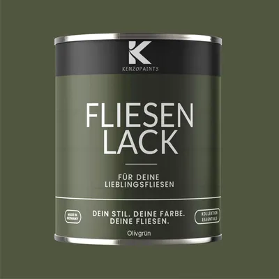 Produktbild von Kenzopaints 750ml Fliesenlack Fliesenfarbe - Olivgrün (RAL 6003)