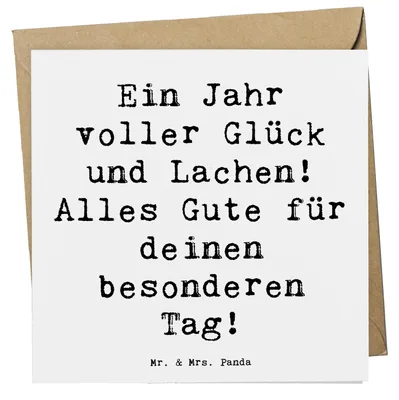 Produktbild von Mr. & Mrs. Panda Grußkarte Spruch 2014 Geburtstag - Weiß - Geschenk, Geburtstagsgeschenk, Geburtstagsfeier, Wunsch, Happy Birthday, Alter, faltkarte, Jahrgangsparty