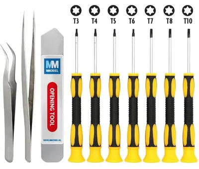 Produktbild von Schraubendreher Set Torx Präzisionswerkzeug - 11-teilig - Gummigriff - Magnetische Spitze - CRV-Stahl