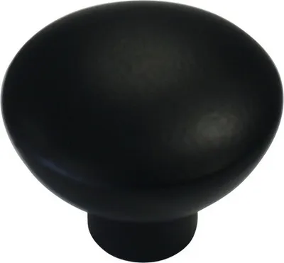 Produktbild von Möbelknopf Metall/Zamac schwarz ØxH 33/27 mm