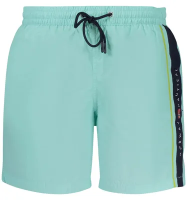 Produktbild von Hochwertige blaue Badehose für Herren mit Taschen & Kordelzug