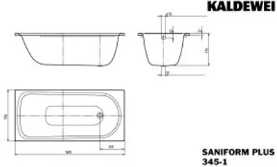 Produktbild von KALDEWEI 134500011001 BW SANIFORM PLUS STAR Mod.345, 1600 x