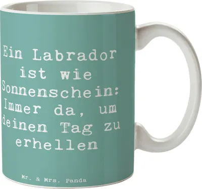 Produktbild von Mr. & Mrs. Panda haferl Spruch Labrador Sonnenschein - Meeresbrise - Geschenk, Becher, Hunderasse, Hunderassen Vielfalt, intelligenter Hund, liebevoll, energiegeladener