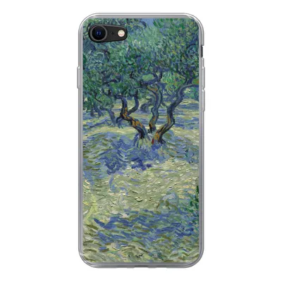Produktbild von MuchoWow® Handyhülle Schutzhülle Hülle für iPhone 7 Der Olivenhain - Vincent van Gogh Silikon Softcase Handy Hülle - Kartenhalter