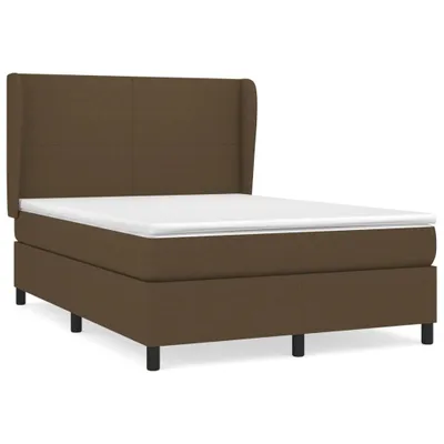 Produktbild von Boxspringbett mit Matratze Dunkelbraun 140x200 cm Stoff