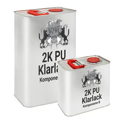 Produktbild von WO-WE 2K PolyurethanKlarlack für Holz Treppenlack Parkettlack Holzlack PUR Lack Möbellack Glänzend 7,5Kg