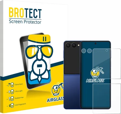 Produktbild von BROTECT Schutzglas für Samsung Galaxy Z Flip 7 (Display+Kamera) Schutzfolie Panzer Folie Glas Display Schutz klar
