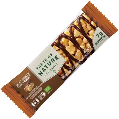 Obrázek produktu pro Taste of Naturetmavá čokoláda s arašídovým karamelem 40 g