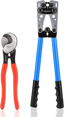 Productafbeelding van Krimptang Set - Kabeltang Krimper - Elektrische Kabels Bewerken - Verstelbare Matrijzen - AWG 8-1/0 - Aluminium