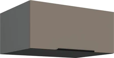 Image de Meuble hotte aspirante LUNARA - largeur 80 cm, beige foncé / anthracite