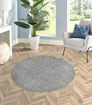 Produktbild von Kurzflorteppich, waschbarer Teppich Wohnzimmer Teppich Esszimmer Fold grau 160x160
