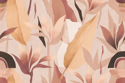 Imagen del producto de Sanders & Sanders fotomural hojas rosa 424 x 280 cm