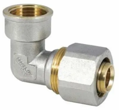 Productafbeelding van Aansluitstuk, bocht, met compressiekoppeling voor meerlaagsbuis TDM, 1/2" x Ø16 (2,0) mm