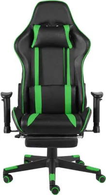 Immagine prodotto di Sedia da gioco con poggiapiedi girevole PVC verde