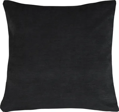 Produktbild von Kissenhülle - 40 x 40 cm - Schwarz - Microvelours - mit Reißverschluss