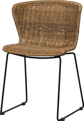 Produktbild von home24 Gartenstuhl - Polyrattan / Eisen - Braun / Schwarz