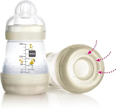 Anti-Kolik Babyflasche Set von 2 mit SkinSoft Silikonsaugern, 0+ Monate, 160 ml, hellblau