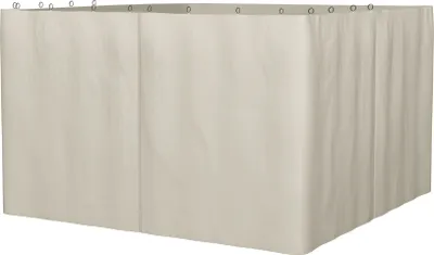 Produktbild von Outsunny 4 bočné panely pre altánok 3x4 m s háčikmi Bočné steny pre záhradný altánok párty stan Polyester béžová