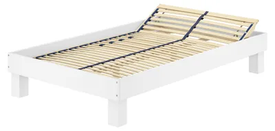 Produktbild von Holzbett breites Einzelbett 120x200 Buche Bettrahmen Futonbett Zubehör wählbar  V-60.87-12WFederholzrahmen inkl.