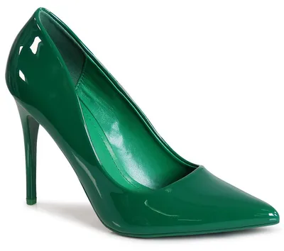 Produktbild von topschuhe24 2664 Damen Spitze Lack Pumps High Heels , Farbe:Grün, Größe:38 EU
