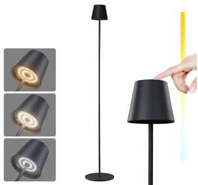 Produktbild von LED Stehlampe, Stehleuchte, Standleuchte, Leselampe, Dimmbar 3 Farbtemperaturen, USB Aufladbar, für Schlafzimmer Arbeitszimmer und Büro