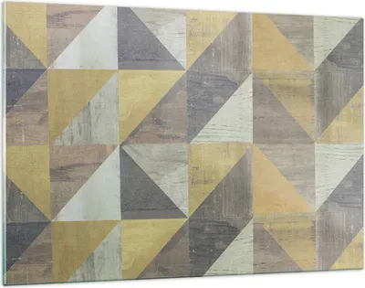 Produktbild von Bilder auf glas - Einteilig - Abstraktion Geometrisch Dreiecke - 120x80cm - Glasbilder - Wandbilder - Bilder - Wanddekoration aus Glas - Glas Bilder - Wandbild auf Glas - GAA120x80-4884