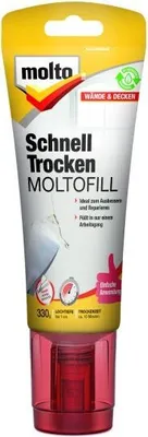 Produktbild von Molto Schnell Trocken Moltofill, Weiß, Fertig gemischt, 0,33 kg, Paste (Substanz), Spachtel, Beton, Putz, Gipskarton, Hartschaum