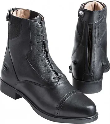Image de EQUITHÈME Bottines d'équitation à lacets ultra-confortables, couleur : noir, taille : 36
