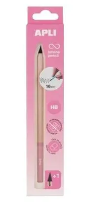 Nekonečná ceruzka, HB, šesťhranná,s náhradným hrotom, APLI "Infinite", pink