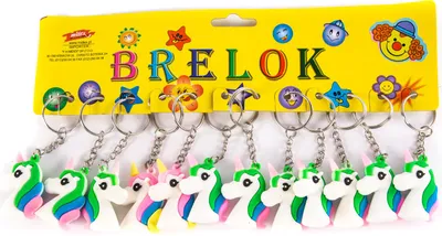 Produktbild von Einhorn Schlüsselanhänger 12er Set - Süßer Anhänger für Kindergeburtstag & Tasche