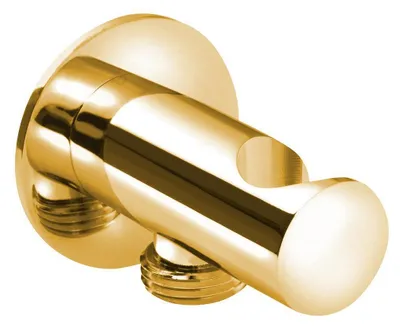Produktbild von Sapho Brausehalter rund, fest, mit Schlauchanschluss, Gold