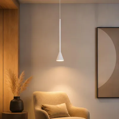 Productafbeelding van Hanglamp Net enkel wit, AI-gegenereerde afbeelding