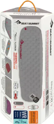 The image shows the retail packaging of a Sea to Summit sleeping mat.