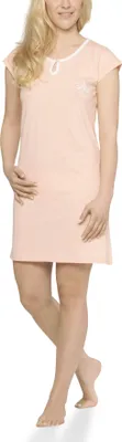 Produktbild von Damen Nachthemd Kurzarm - Moonline ; Hellrosa , 36/38