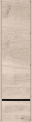 Produktbild von Hängeschrank >CANTORIA< 3 Böden, 1 Tür, Castello-Eiche-Nachbildung / Schwarz - 36x134x29cm (BxHxT)