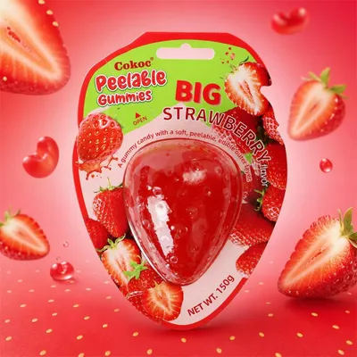 Produktbild von Cokoc Peelable Gummies Big Strawberry 150g
