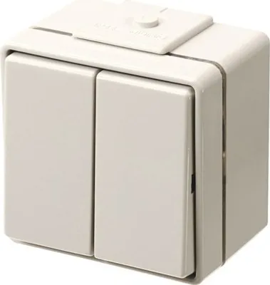 Immagine prodotto di JUNG WG600 Interruttore serie 605W a montaggio esterno grigio IP44