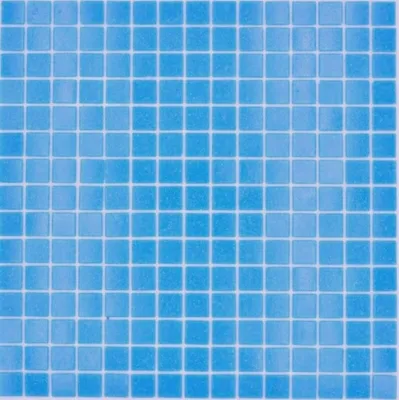 Produktbild von Mosaikfliesen Glasmosaik Classic Uni Glas uni blau papierverklebt Poolmosaik Schwimmbadmosaik MOS200-A14-P_f