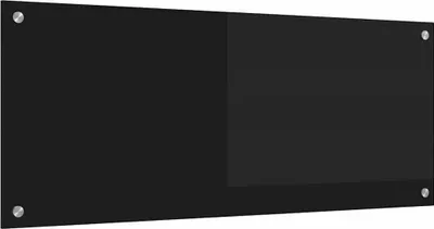 Image de vidaXL Dos de cuisine noir 100 x 40 cm Verre trempé