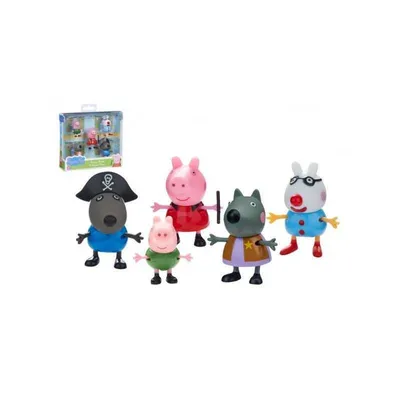 Image de Peppa Pig set de 5 figurines en plastique déguisées