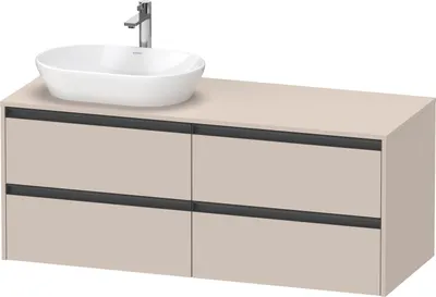 Produktbild von Duravit Ketho.2 Wastafelonderkast 140x55x56,8 cm Mat Taupe