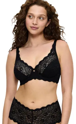 Produktbild von Triumph Amourette Floral Lace, Weicher Becher, Schwarz, Bügel, Muster, Weiblich, Blumenmuster
